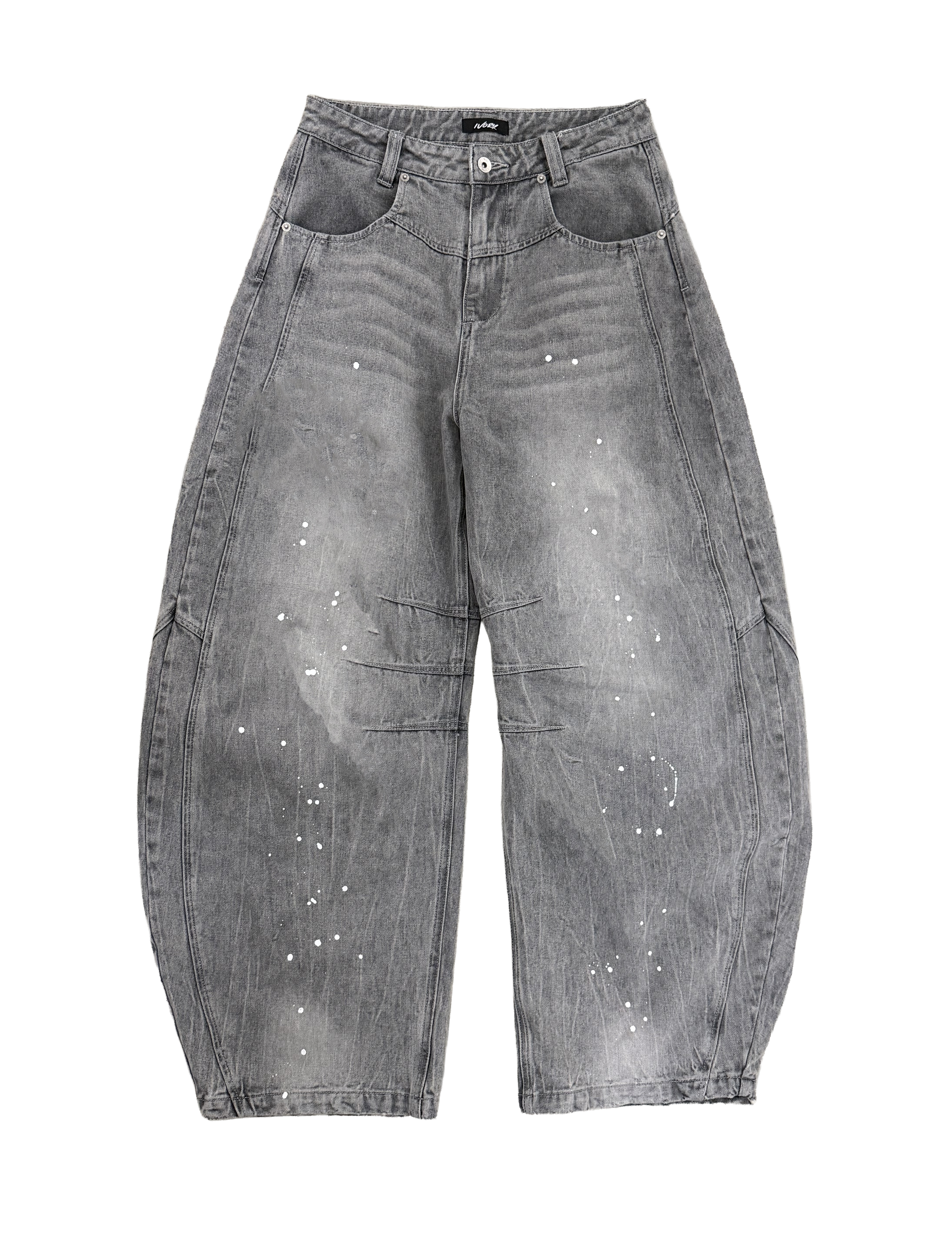 GREY PAINT SPLATTER DENIM