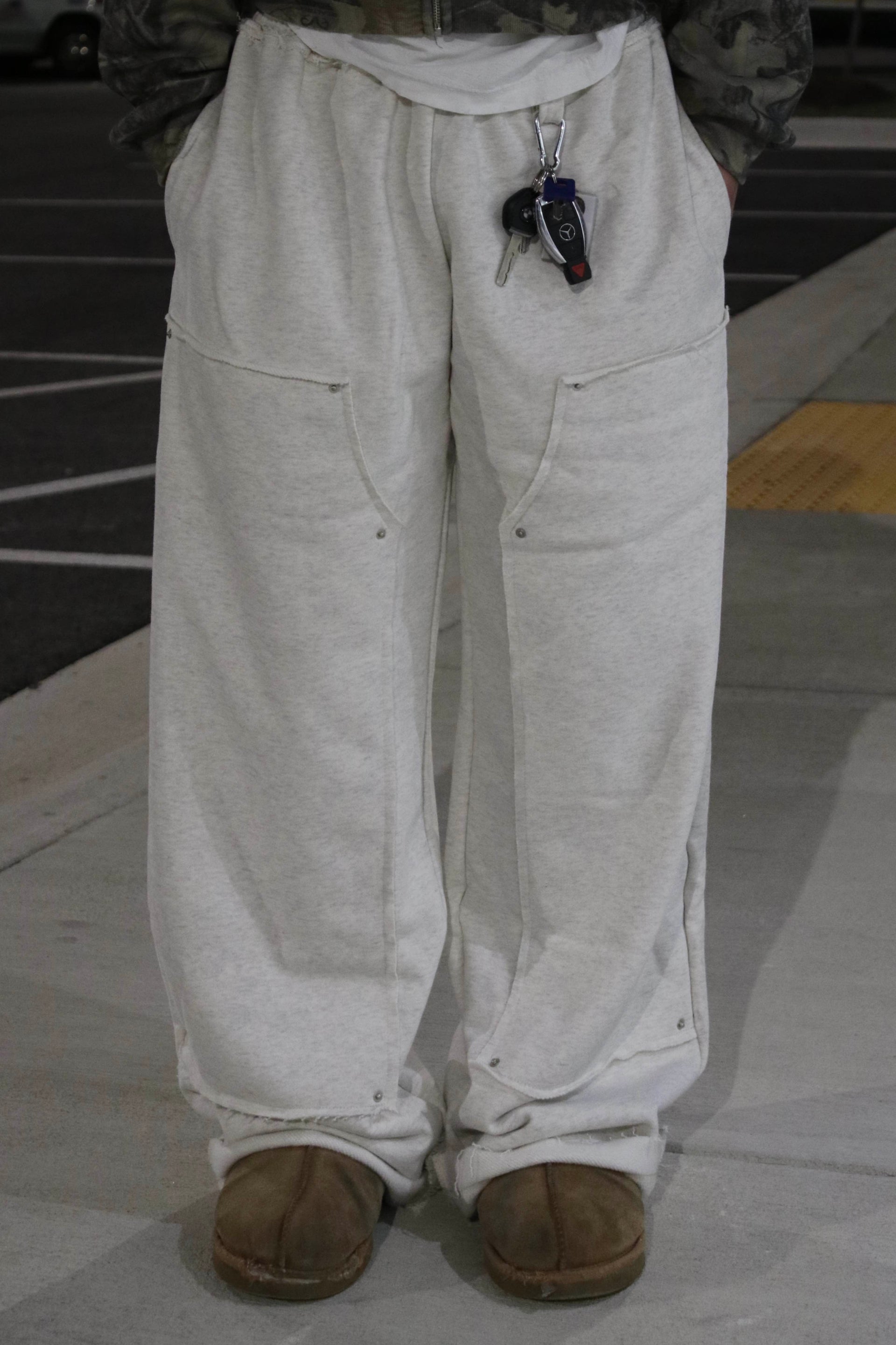 IVORY DOUBLE KNEE SWEATS